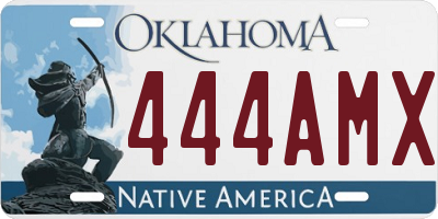 OK license plate 444AMX