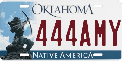 OK license plate 444AMY