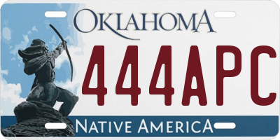 OK license plate 444APC