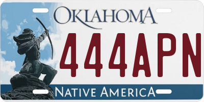 OK license plate 444APN
