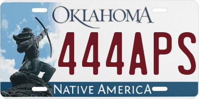 OK license plate 444APS