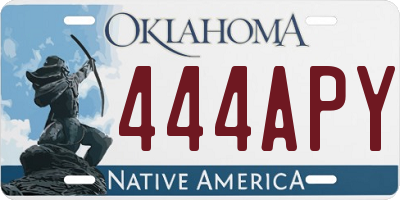 OK license plate 444APY