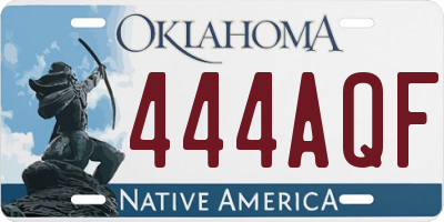OK license plate 444AQF