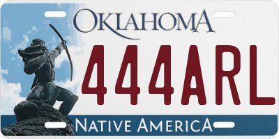 OK license plate 444ARL