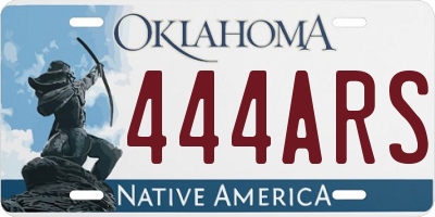 OK license plate 444ARS