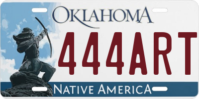 OK license plate 444ART