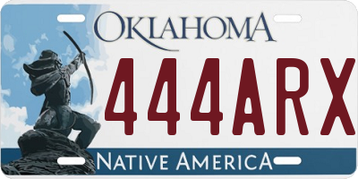 OK license plate 444ARX