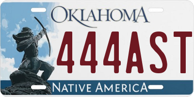 OK license plate 444AST