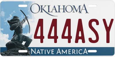 OK license plate 444ASY