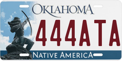 OK license plate 444ATA