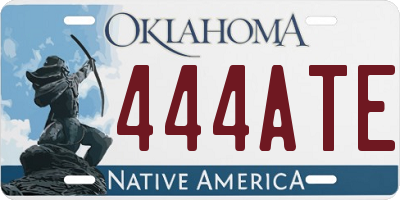 OK license plate 444ATE