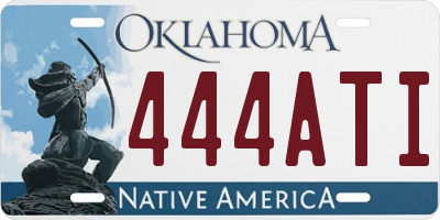 OK license plate 444ATI