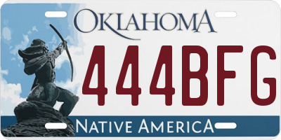 OK license plate 444BFG