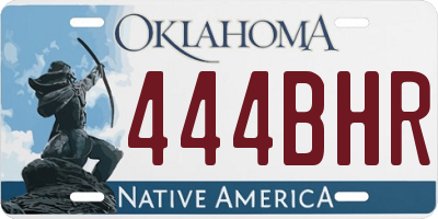 OK license plate 444BHR