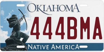 OK license plate 444BMA