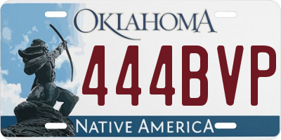 OK license plate 444BVP