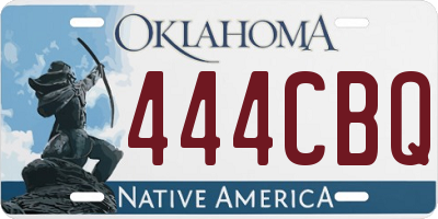 OK license plate 444CBQ
