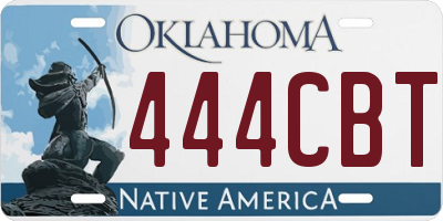OK license plate 444CBT