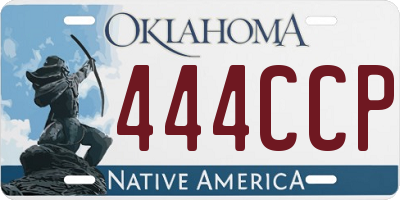 OK license plate 444CCP