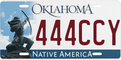 OK license plate 444CCY