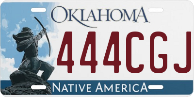 OK license plate 444CGJ
