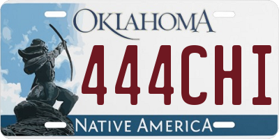 OK license plate 444CHI