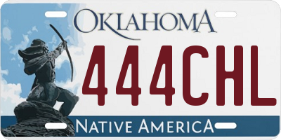OK license plate 444CHL