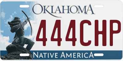 OK license plate 444CHP