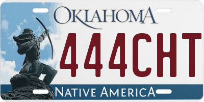 OK license plate 444CHT