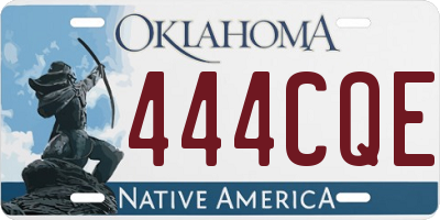 OK license plate 444CQE