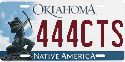 OK license plate 444CTS