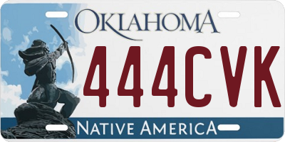 OK license plate 444CVK