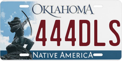 OK license plate 444DLS
