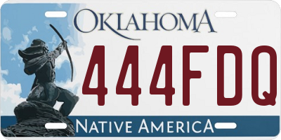 OK license plate 444FDQ