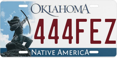 OK license plate 444FEZ
