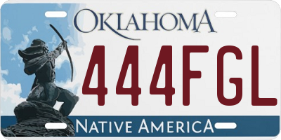 OK license plate 444FGL