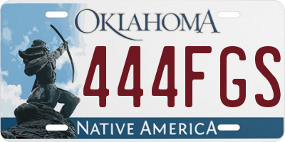 OK license plate 444FGS