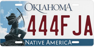 OK license plate 444FJA