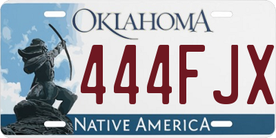 OK license plate 444FJX