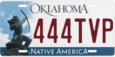 OK license plate 444TVP