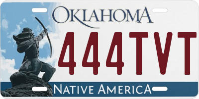 OK license plate 444TVT