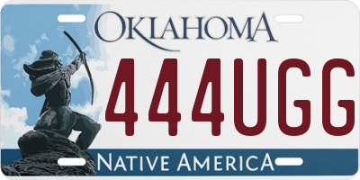 OK license plate 444UGG