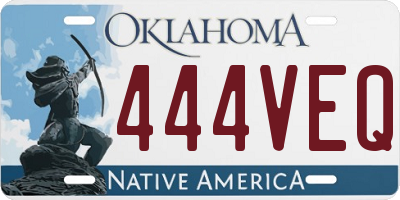 OK license plate 444VEQ