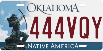 OK license plate 444VQY