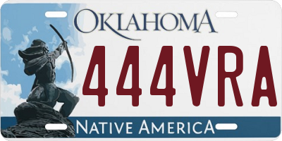 OK license plate 444VRA