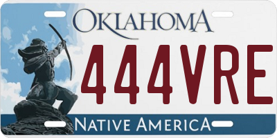 OK license plate 444VRE