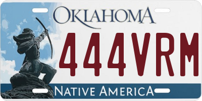 OK license plate 444VRM