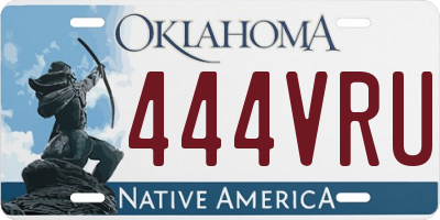 OK license plate 444VRU