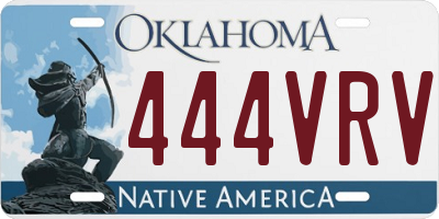 OK license plate 444VRV