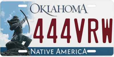 OK license plate 444VRW